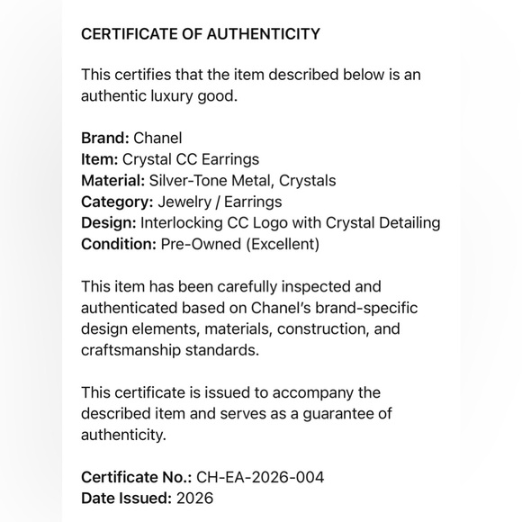 CHANEL CRYSTAL EARRINGS - Picture 3 of 4